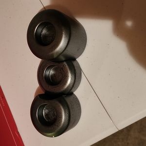 PARTYLITE Black & Grey Crackle Candle Holders Set of 4